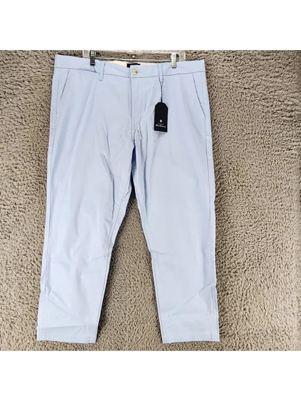 Ben Sherman Pants Mens 38x30 Light Blue Stretch High Rise Straight Fit *NWT*
